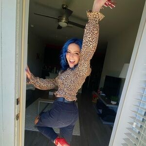 Divided Leopard Blouse